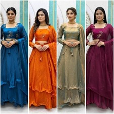 LEHENGA CHOLI PARTY WEAR PAKISTANI LEHNGA DESIGNER INDIAN WEDDING READYMADE