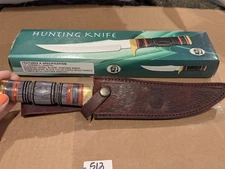 Chipaway Cutlery Hunting Knife With Box And Leather Sheath