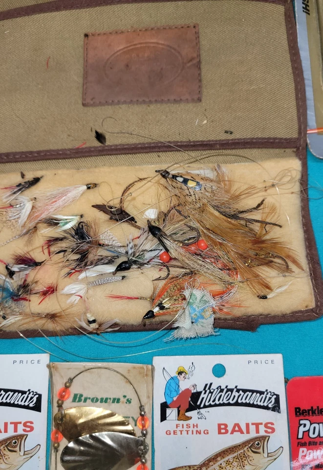 Angelausrüstung riesiges Set Box Köder Haken Vintage Rollen Medalist Fix Reel Baits + - Bild 3 von 4