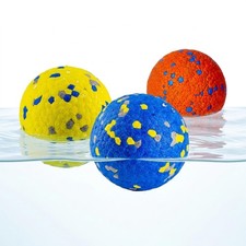 Dog Tennis Ball 3" Durable Indestructible 1 Bonus - Water Float Toy for Pool