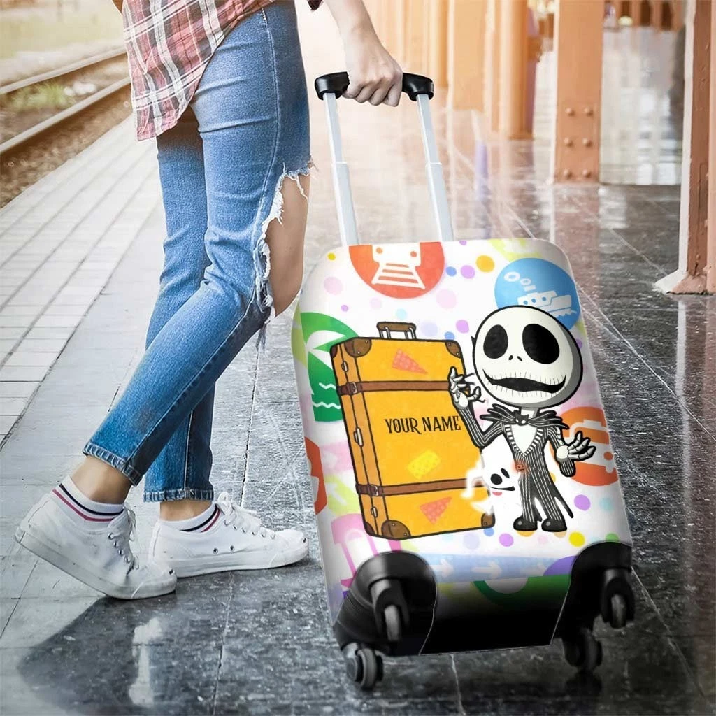 Personalized Jack Skellington Luggage Cover