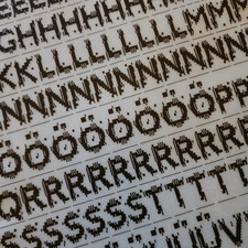Vintage Letraset Premier BITMAX 42pt 60pt Black Dry Transfer Letters NOS