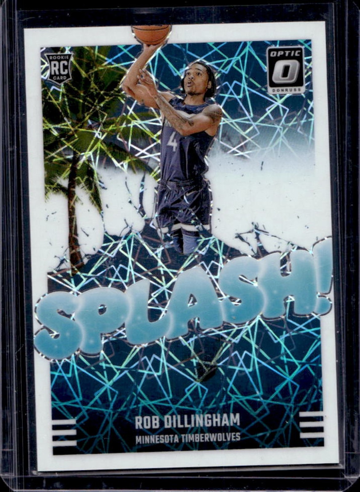 2024-25 Donruss Optic Rob Dillingham Splash! RC White Velocity #/59 Timberwolves