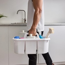Large Cleaning Caddy with Handle Organiser Tote for Cleaning Supplies & Storage