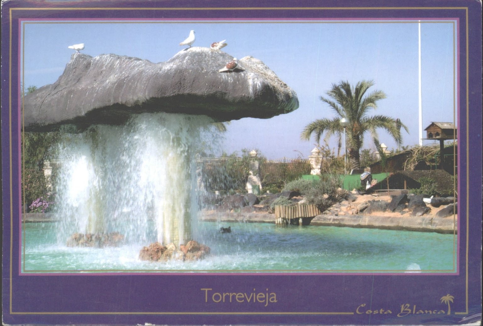 Torrevieja Costa Blanca Fountain Postcard Aquiles I. Ros 2004 Unposted