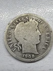 1908 Barber Liberty Head Dime 90% silver Actual coin Good Coin