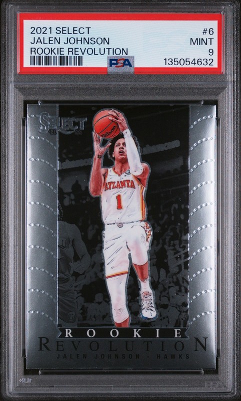 2021 PANINI SELECT ROOKIE REVOLUTION #6 JALEN JOHNSON ROOKIE RC PSA 9