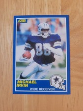 1989 Score #18 Michael Irvin Rookie Card RC HOF Cowboys. rookie card picture