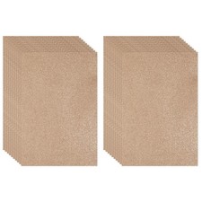 20 Sheets 2mm Glitter Foam Sheet 16x12" Brown EVA Paper with Back Adhesive