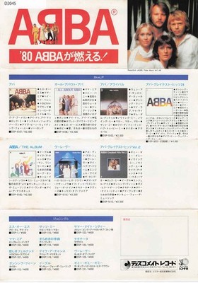 Abba Japan Tour 1980 Concert Flyer[D2045]8d9 | eBay
