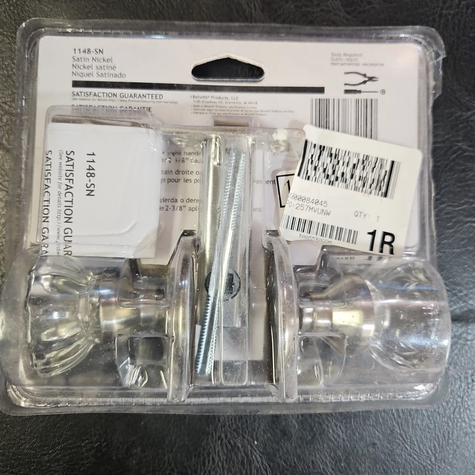 Набор стеклянных ручек для внутренней дверной защелки First Watch с винтажной бронзой 1148-VB - Изображение 2 из 4