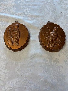 スイス製　お菓子型　3個　壁掛け　希少　アンティーク　Birth-Gramm Swiss copper molds - Etsy 日本