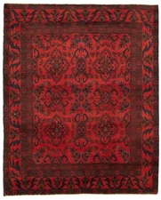 Vintage Oriental Hand-Knotted Carpet 5'1" x 6'4" Traditional Wool Area Rug