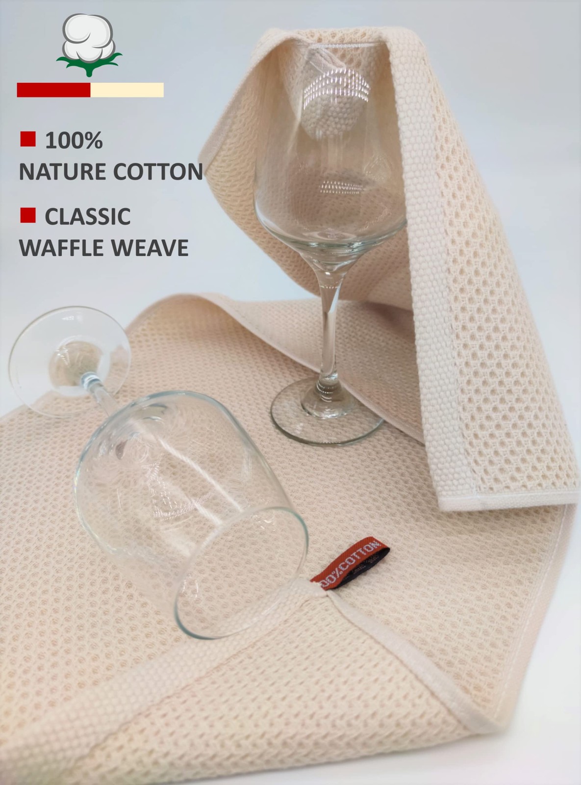 New Kitchen Towels 100 Cotton Waffle Weave Dish Towel for Cleaning Drying Dishes thumbnail 2