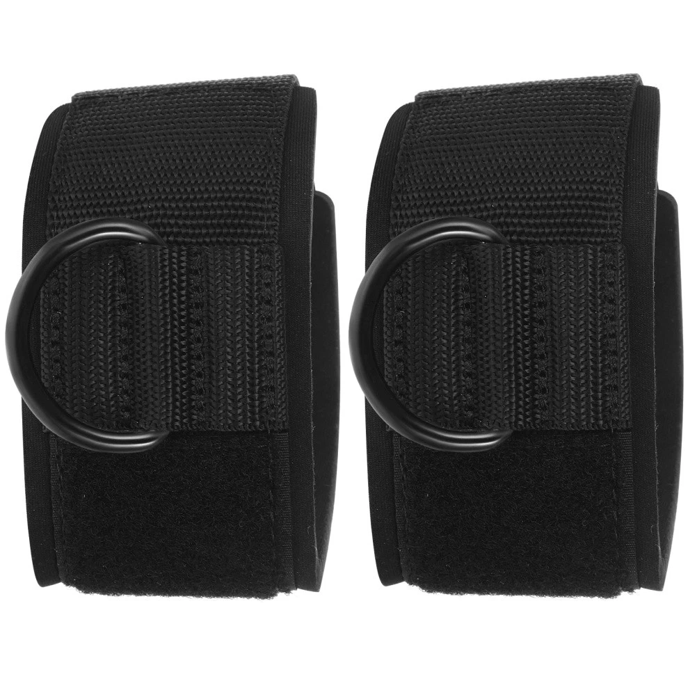 2Pcs Black Ankle Protection Bands Reusable Fitness Straps for Cable Machines