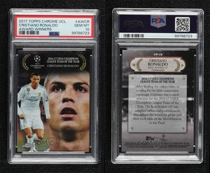 2017-18 Topps Chrome UCL Award Winners Cristiano Ronaldo #AW-CR PSA 10 GEM MT