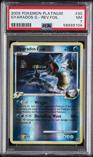 2009 POKEMON PLATINUM #30 GYARADOS G-REVERSE FOIL PSA 7