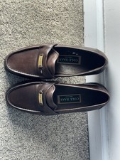 Cole Haan Women's Country Woven Loafers, Size 7 AA, Brown Leather, Vintage