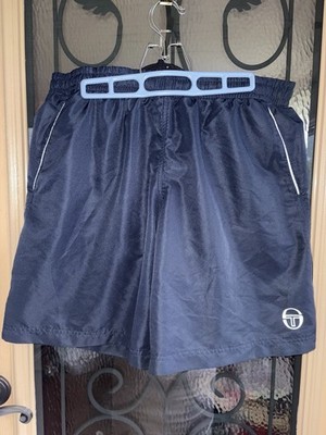 Sergio Tacchini Men s Mesh Lined Athletic Tennis Shorts Blue Size Large 