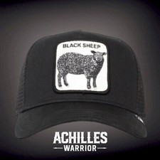 Goorin Bros The Farm Animal Trucker Black Sheep All Black Classic Core Hat New