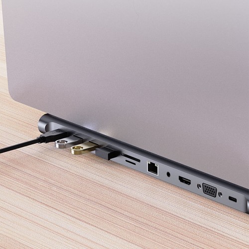 11 in 1 USB C Docking Station 1* USB 3.0 3*USB2.0 Type C Hub Multiport Adapter - Afbeelding 7 van 11
