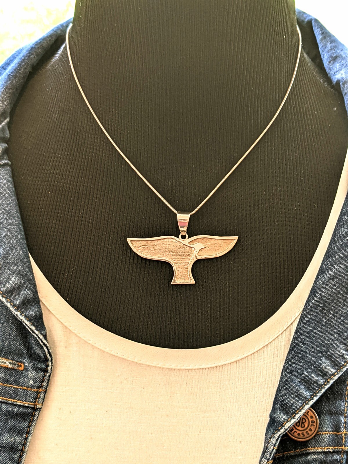 Vintage 70s Solid Sterling Silver Large Flying Ea… - image 2