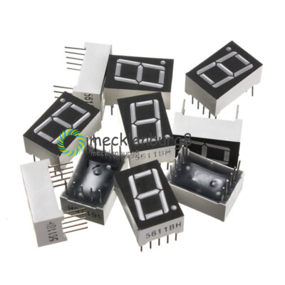10Stks  Red 7 Segment 0.5'' LED Display Digital Tube Common Anode 1 Bit