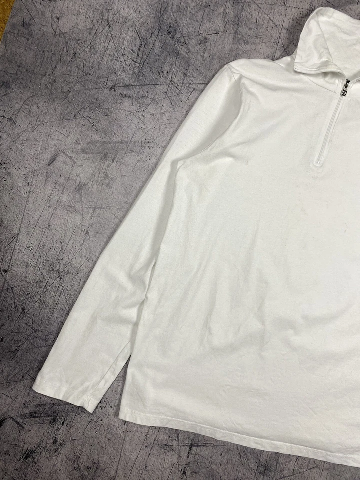 Sergio Tacchini Retro Herren Zip Neck Sweatshirt Pullover Weiß Herren Größe X... - Bild 2 von 4