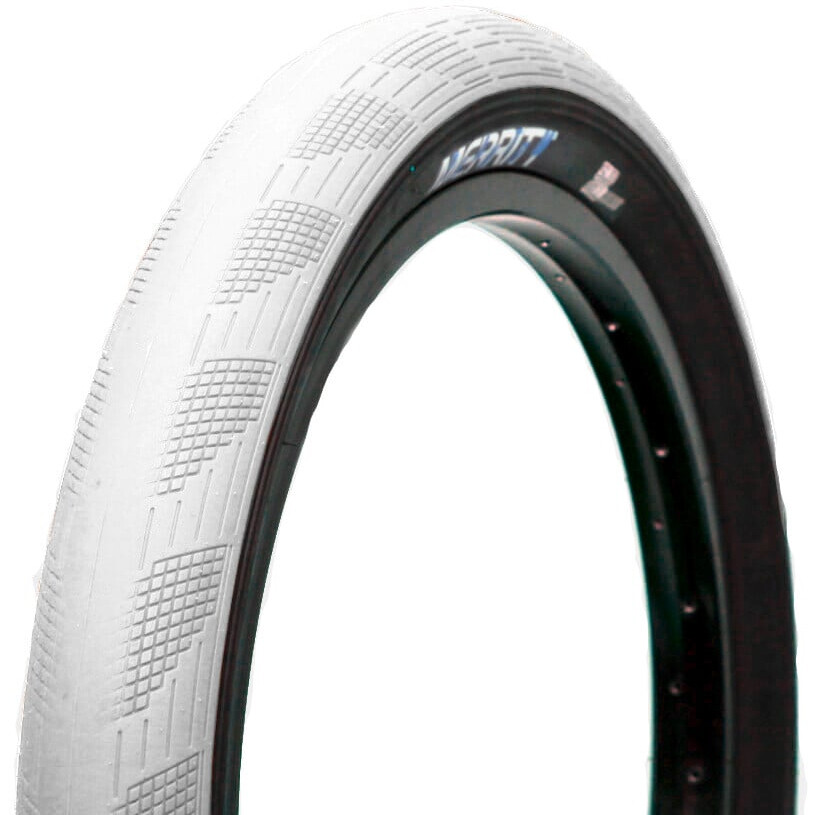 MERRITT BMX PHANTOM BICYCLE TIRE WHITE w/ BLACK SIDEWALLS