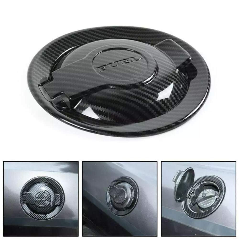 Carbon Fiber ABS Fuel Tank Cover Door Gas Filler Cap Car Accessory