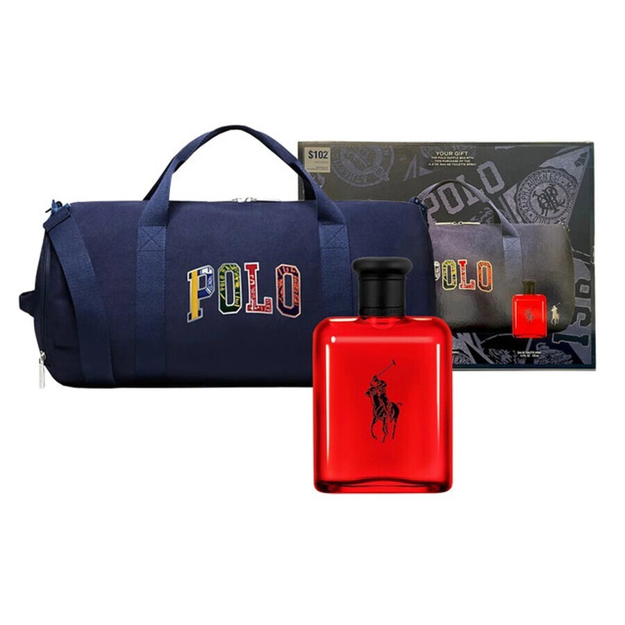 POLO RED by RALPH LAUREN for Men 2 pcs GIFT SET 4.2 oz EDT Spray +