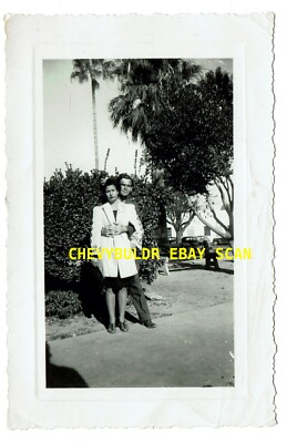 1940's Young Couple in a Loving Embrace Lady is Not Thrilled RBF