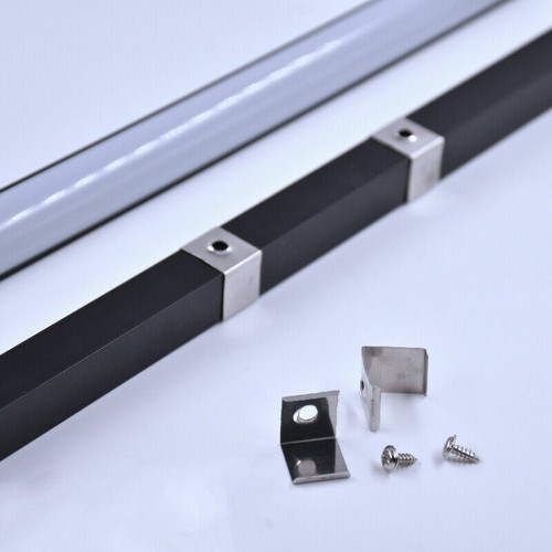 LED aluminium profile aluminium profile aluminium rail strip light 0.5 m silver black - Picture 10 of 18