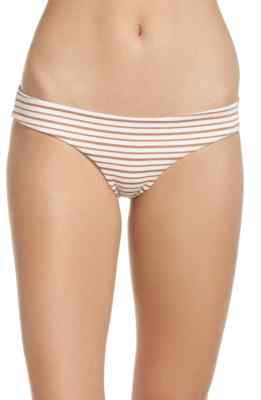 L Space White Sandy Stripe Bikini Bottoms Women's Size S L139649