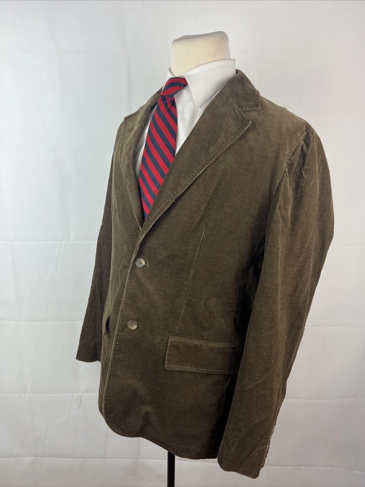 Blazer de pana marrón Convington para hombre 42L $395 Foto 3 de 4