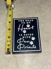 Road To My Heart Paved With Paw Prints Dog Frame Wooden