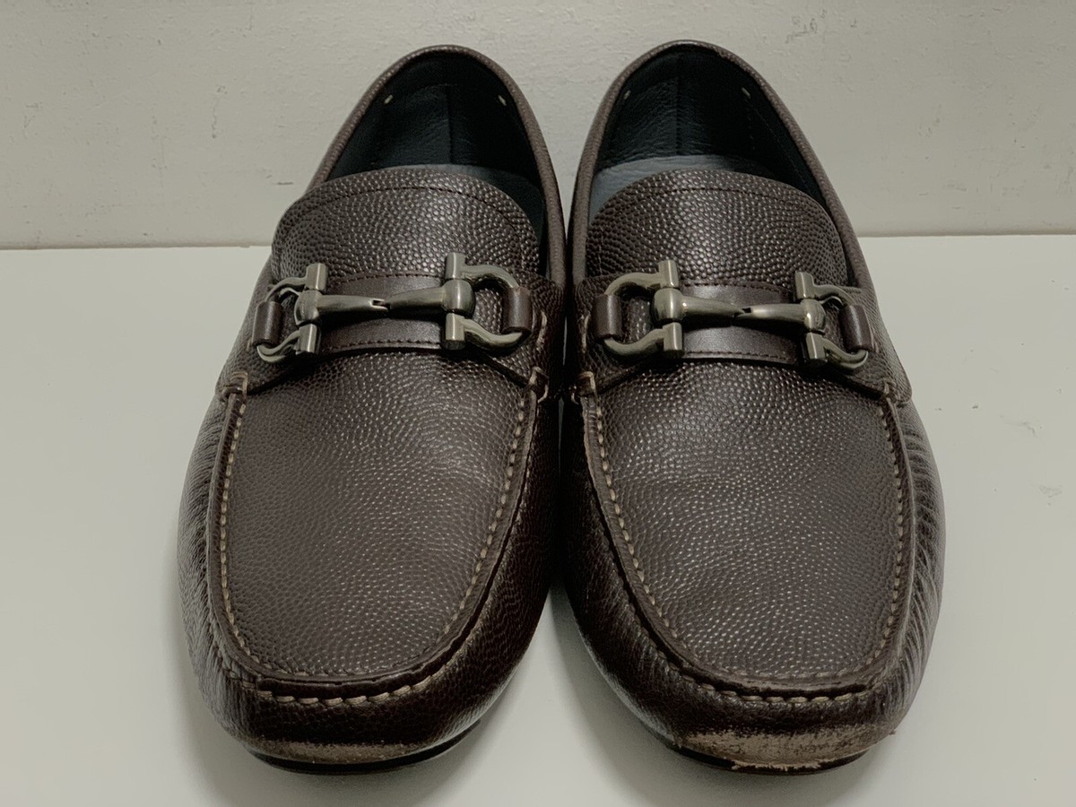 Mens salavatore ferragamo parigi brown gray gancini bit loafers size 9 FERRAGAMO Grandioso Suede Loafers | Saks Fifth Avenue main image 4