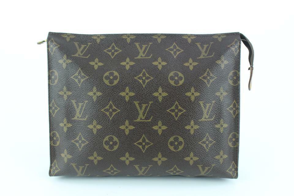 Louis Vuitton LV Cosmetic Pouch Case Kiss Lock Red Velvet Vintage Rare No  Mirror