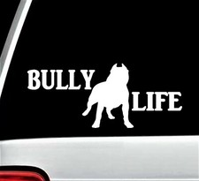 Pitbull BULLY LIFE Car Decal Pit Bull Sticker Window Love My Dog C1054
