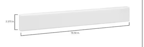 18.5 in. W Cultured Marble Vanity Backsplash in White UBS19Y-3Y - Picture 2 of 6
