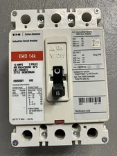 Great CONDITION EATON EHD3015 15 AMP CIRCUIT BREAKER 3 POLE 480 VAC 14kA