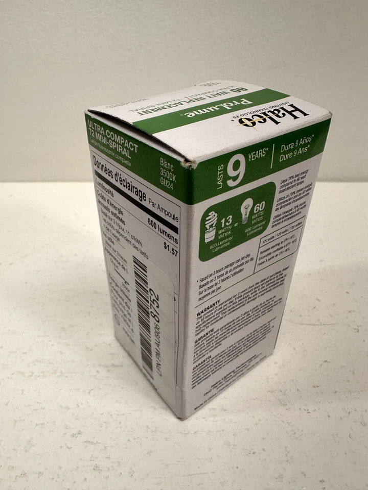 Halco Ultra Compact T2 Mini Spiral ProLume 60 Watt Replacement White NEW - Image 4 of 4