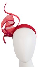 Bespoke design Red racing fascinator by Fillies Collection Made in Australia