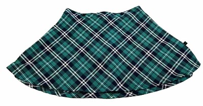 Royal Bones Daang Goodman Tripp Green Plaid Mini Skirt Grunge