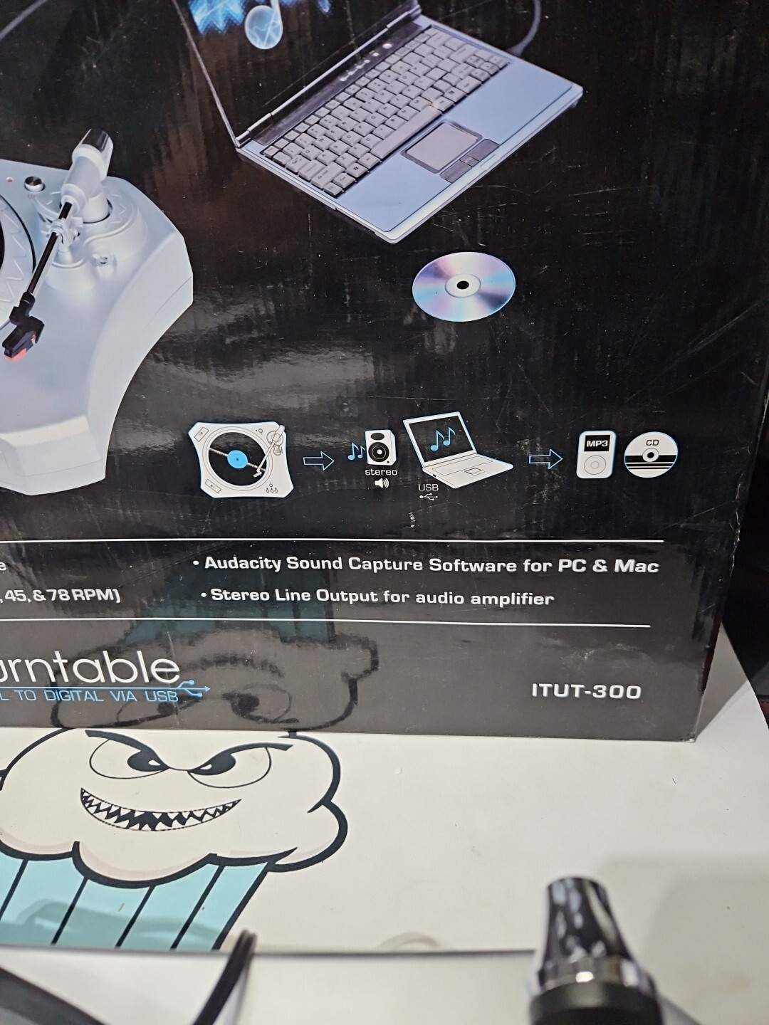 IT Innovative Technology Model ITUT-300 USB Turntable New Open Box