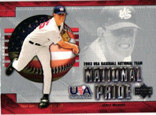 2003 UPPER DECK USA BASEBALL NATIONAL PRIDE JERED WEAVER #USA6