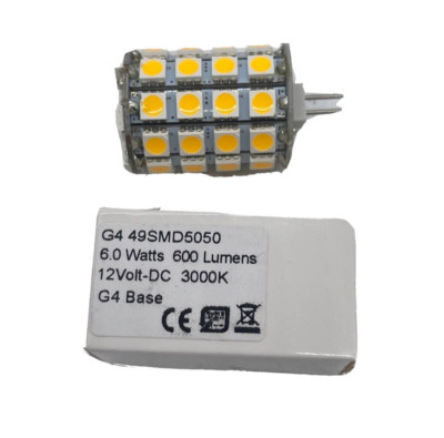 814934026278 49SMD5050 PLT-300245 G4 Base 6.0 Watt Replaces 50 Watt Halogen 11PC