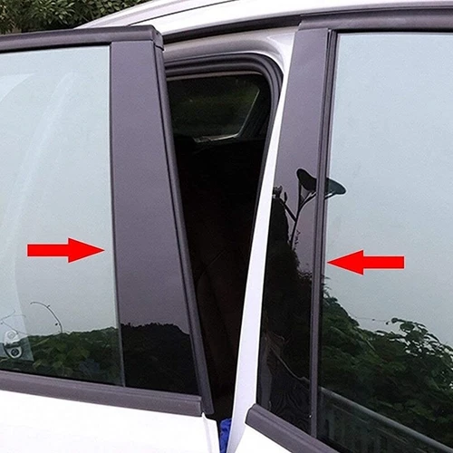 4pcs Glossy Black Pillar Post Door Side Window Covers For 16-23 Toyota Tacoma - Bild 6 von 10