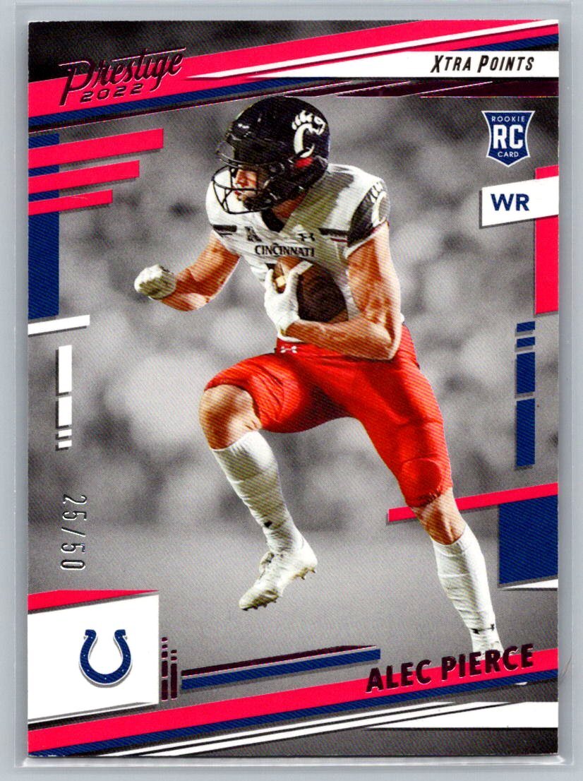 2022 Prestige Rookie Numbered /50 Pink #376 Alec Pierce Indianapolis Colts