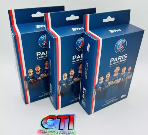 IN HAND 2021-22 TOPPS PSG PARIS SAINT GERMAIN SEALED TEAM BOX SET LOT OF 3 BOXES